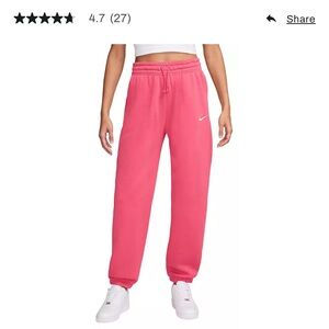 Nike High waisted Phoenix pink sweatpantss in medium